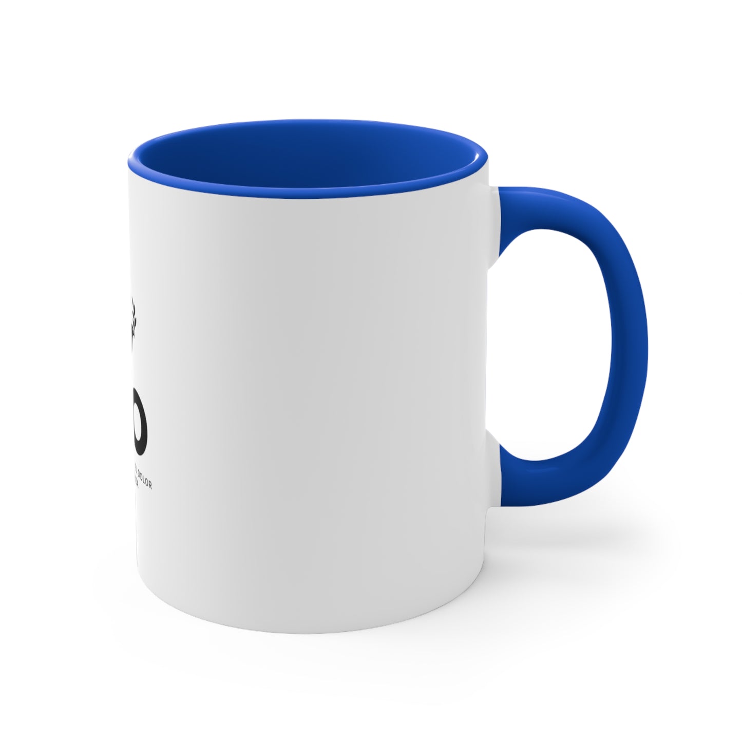 Inspirational 11oz Mug - PAO Design with Red Accent Handle