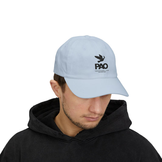 Dad Cap — Minimal PAO Dove Logo Embroidered Baseball Hat