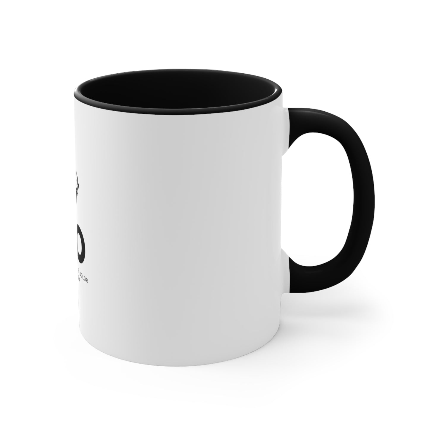 Inspirational 11oz Mug - PAO Design with Red Accent Handle