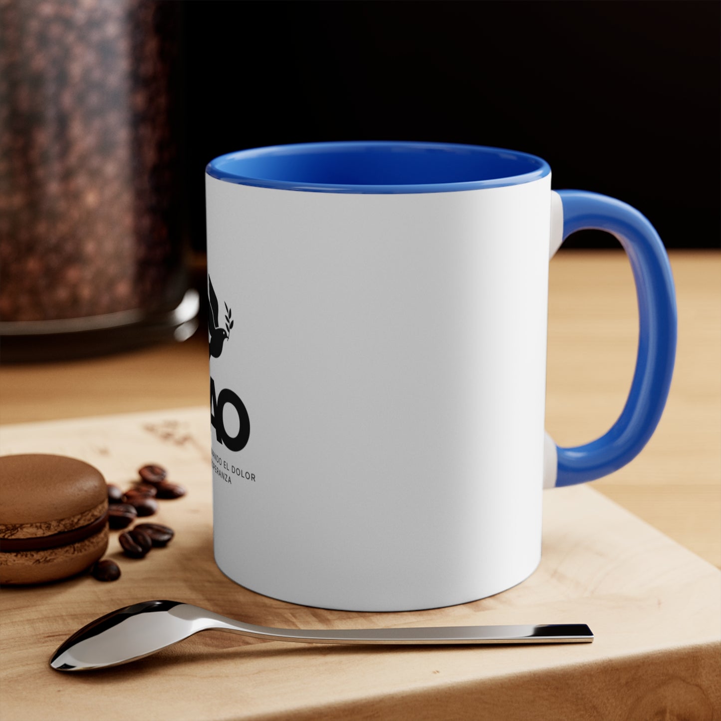 Inspirational 11oz Mug - PAO Design with Red Accent Handle
