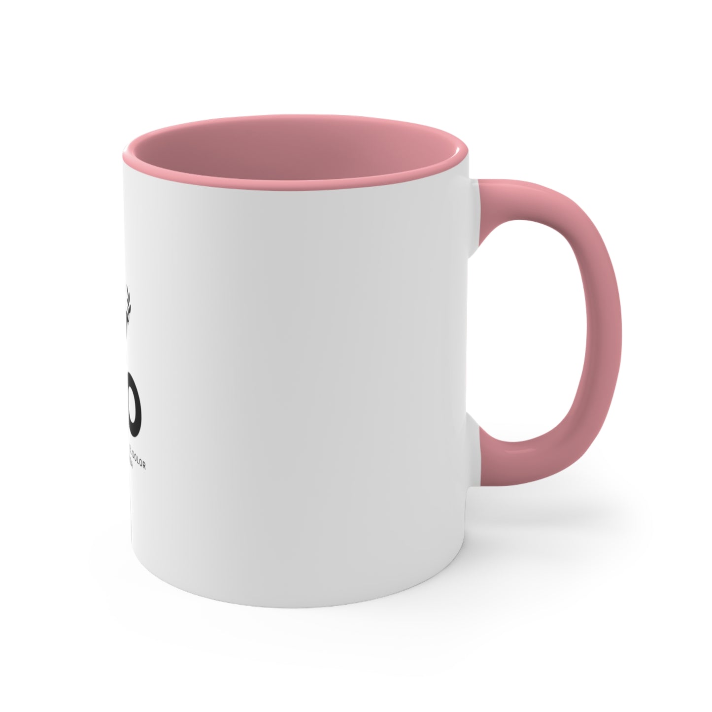 Inspirational 11oz Mug - PAO Design with Red Accent Handle